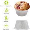 50Pcs Non-stick Baking Cup Tray Disposable Tinfoil Tray Aluminum Tin Foil Baking Pans  Pudding