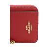Coach Кошелек-картхолдер на молнии с ремешком-цепочкой на запястье из кожи с фактурой «pebble». Мини-кошелек. Женские кошельки. Красный 6303-IMP1Y