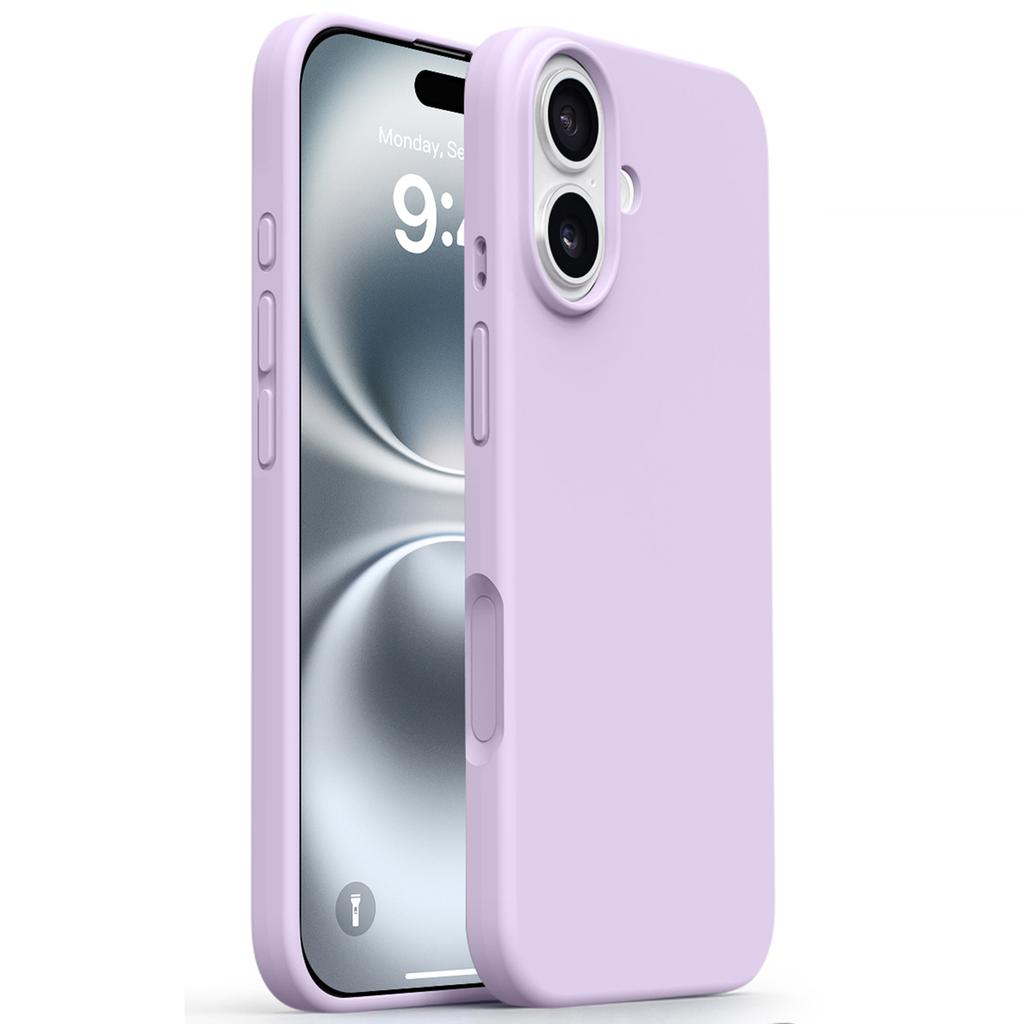 Чехол для iPhone 17 с мягкой подкладкой из микрофибры, жидкий силикон+ПК, чехол для телефона