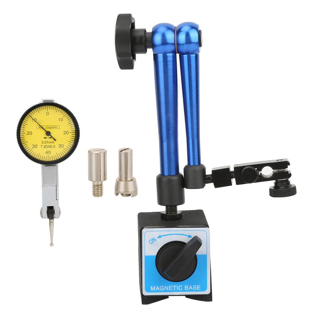 Magnetic Flexible Base Holder Stand with Test Indicator Gauge Blue