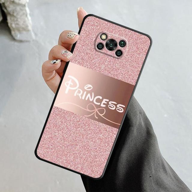 Чехол для Xiaomi Poco X3 Nfc X4pro M3 C40 для Mi 12 11 10 10t 8 Note10 Lite 11ultra 11t Pro F1 розовое золото розовая королева принцесса