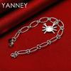 Stylish 925 Sterling Silver 8-inch Cute Crab Bracelet for Women, Charming Accessories, Jewelry, Wedding Gifts