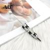 Handmade Pen Supplies Glitter Beadable Ballpoint Pen, Rhinestone Bow Beaded DIY Bling Black Ink Pens for Making, School Office Fashionable