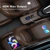 Портативное умное 8-портовое автомобильное зарядное устройство USB Qc3.0 Pd, зарядное устройство для мобильного телефона с быстрой зарядкой, 40 Вт, 8 А, мульти-USB