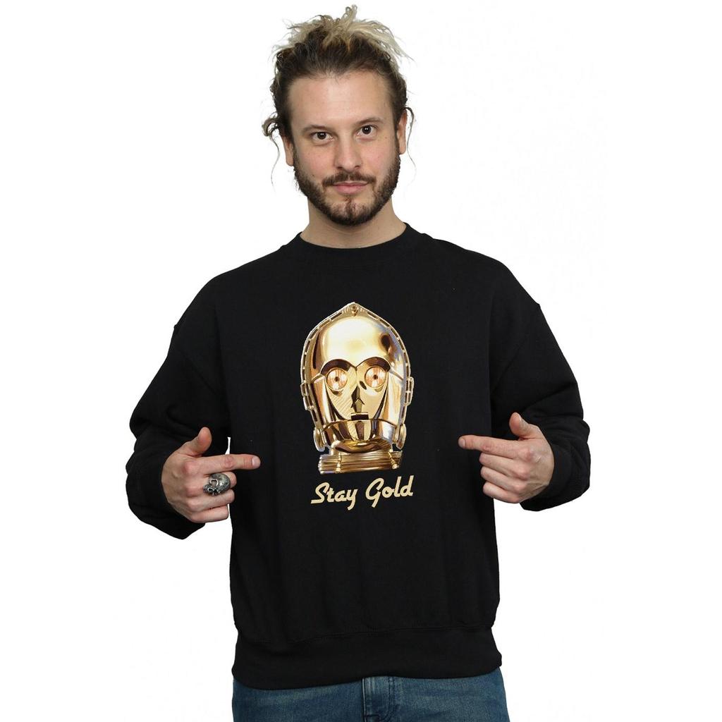 Star Wars Mens The Rise Of Skywalker C-3PO Stay Gold Sweatshirt