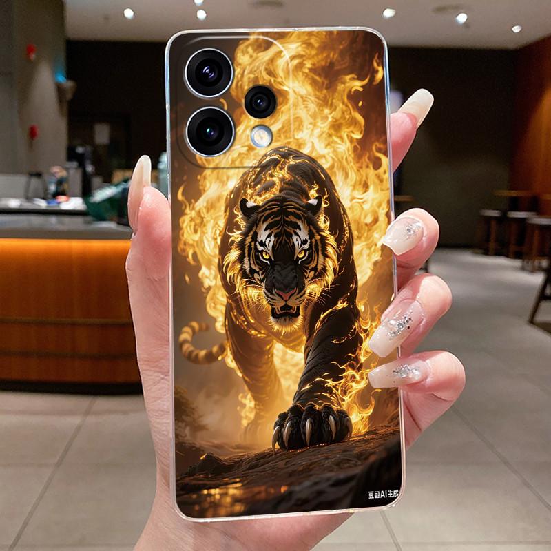 Чехол для телефона OPPO Reno 15C 5G Роскошный Дракон Милый Крутой Мальчики Девочки Прозрачный Силиконовый Мягкий Чехол для Reno15C 15 C Корпус
