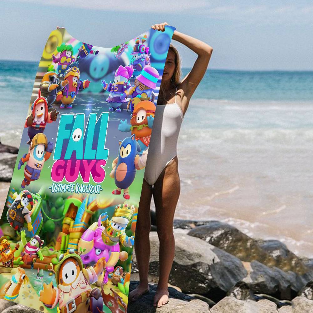 F-Fall G-Guys Game Big Microfiber Beach Towels Quick Dry Towel Sand Beach Towels Pool Towel for Travel Swim Pool Yoga