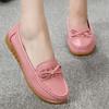 Весенние туфли на плоской подошве, мягкая подошва, дышащие, однотонные, Doudou shoes, большого размера, подошва из бычьей жилы, повседневные, для беременных