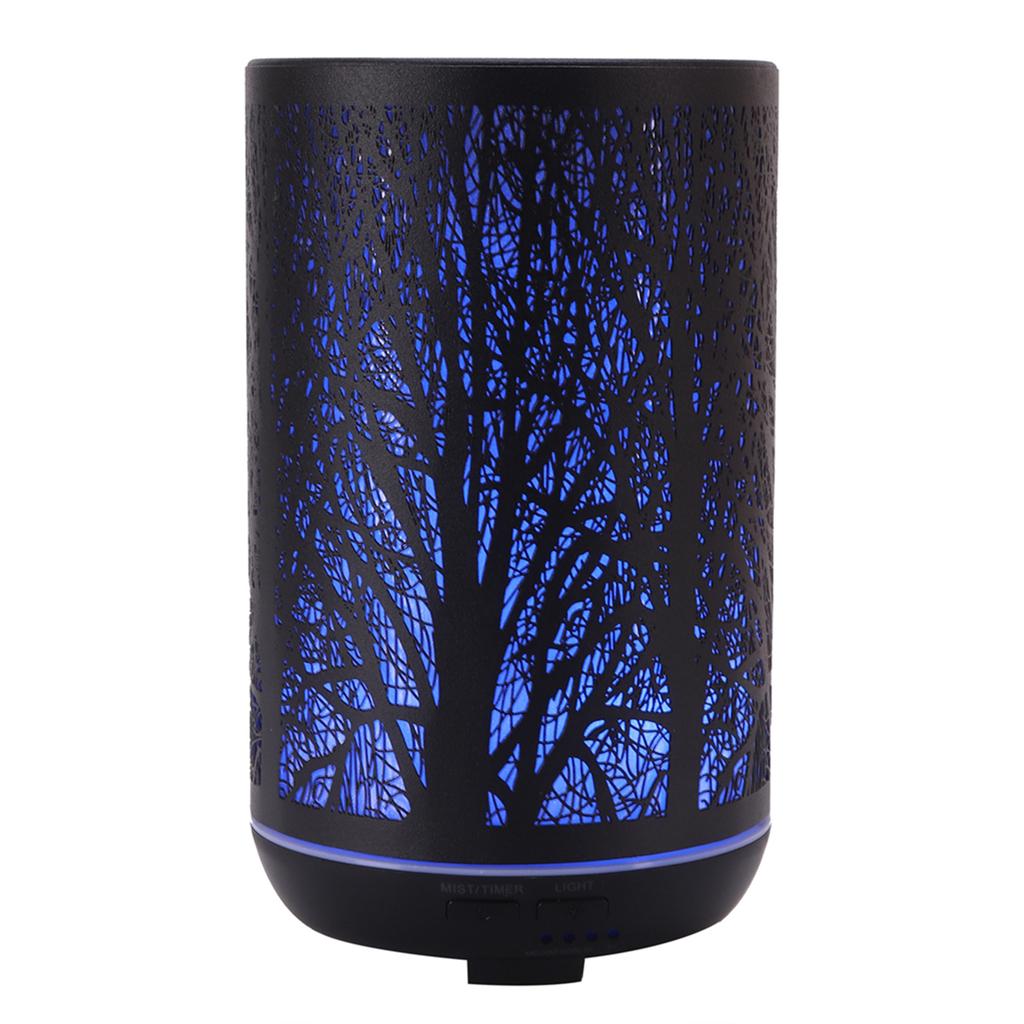 300ml Air Humidifier 2 in 1 Ambient Night Light Aroma Aromatherapy Diffuser Black 100?240VEU Plug