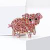 Роскошные розовые броши-свинки со стразами для женщин и мужчин, эмалированные животные булавки, подарки для мероприятий и вечеринок, украшение для рюкзака, аксессуары для одежды