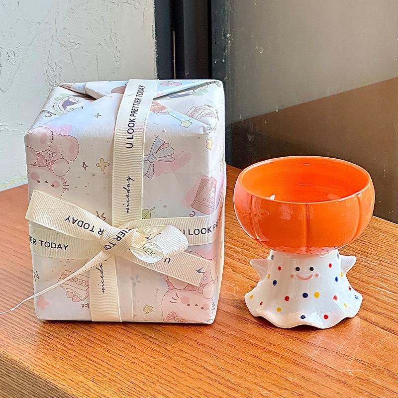 Инс милая тыква маленький призрак кружка высокая ценность керамическая чашка для питья чашка для мороженого подарок на Хэллоуин