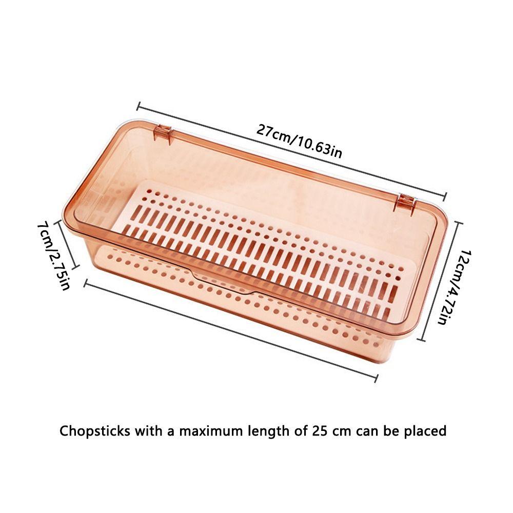 and Drainer with Cover Utensils Storage Box Chopstick Holder Extended Chopstick Cage Organizer Box