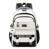 School Bags for High School Girls Fashion Large Capacity Travel Backpack Black and White Lightweight College Student Backpack