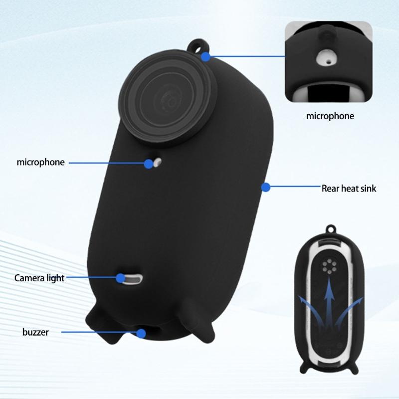 Silicone Protective Case For GO 3S Thumb Camera, Silicone Case Durability Rubber Cover, Easy Access Design Protector