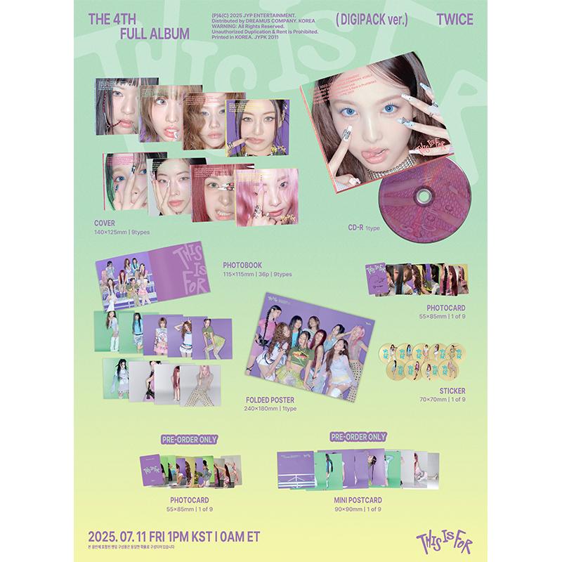 Twice 4-Й ПОЛНЫЙ АЛЬБОМ [THIS IS FOR] DIGIPACK Версия. (Онлайн-преимущество)
