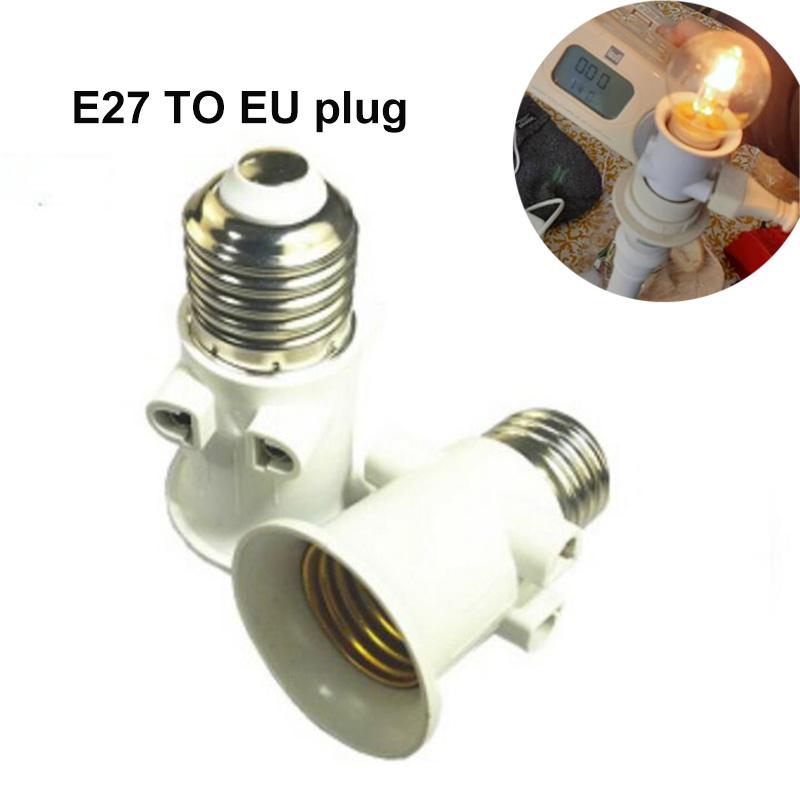 AC 100-240V 4A E27 LED Bulb Lamp Base Socket To EU Plug Adapter Lighting Light Holder Connector Accessories Screw Conversion