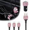 Автомобильное зарядное устройство 5 В 2,1 А, двойной USB-порт, быстрый адаптер, розовый, декор автомобиля, стайлинг автомобиля, автомобильные аксессуары с бриллиантами, интерьер для женщины
