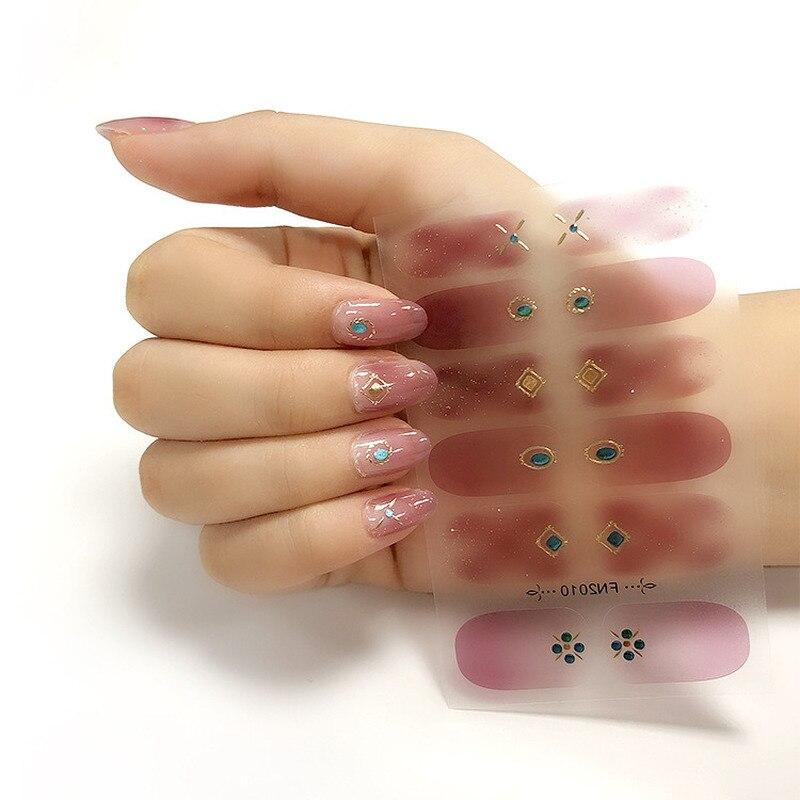 Наклейки для ногтей, бронзирующие, модные, с полным покрытием, наклейки для ногтей, маникюрные летние простые наклейки для ногтей, аксессуары для искусства, сделай сам, инструмент