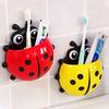 Cute Funny Cartoon Ladybug Toothbrush Sucker Tooth Brush Holder