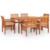 Day and Night - Day and Night Garden Dining Set 7 Pieces and Cushions Solid Acacia Wood