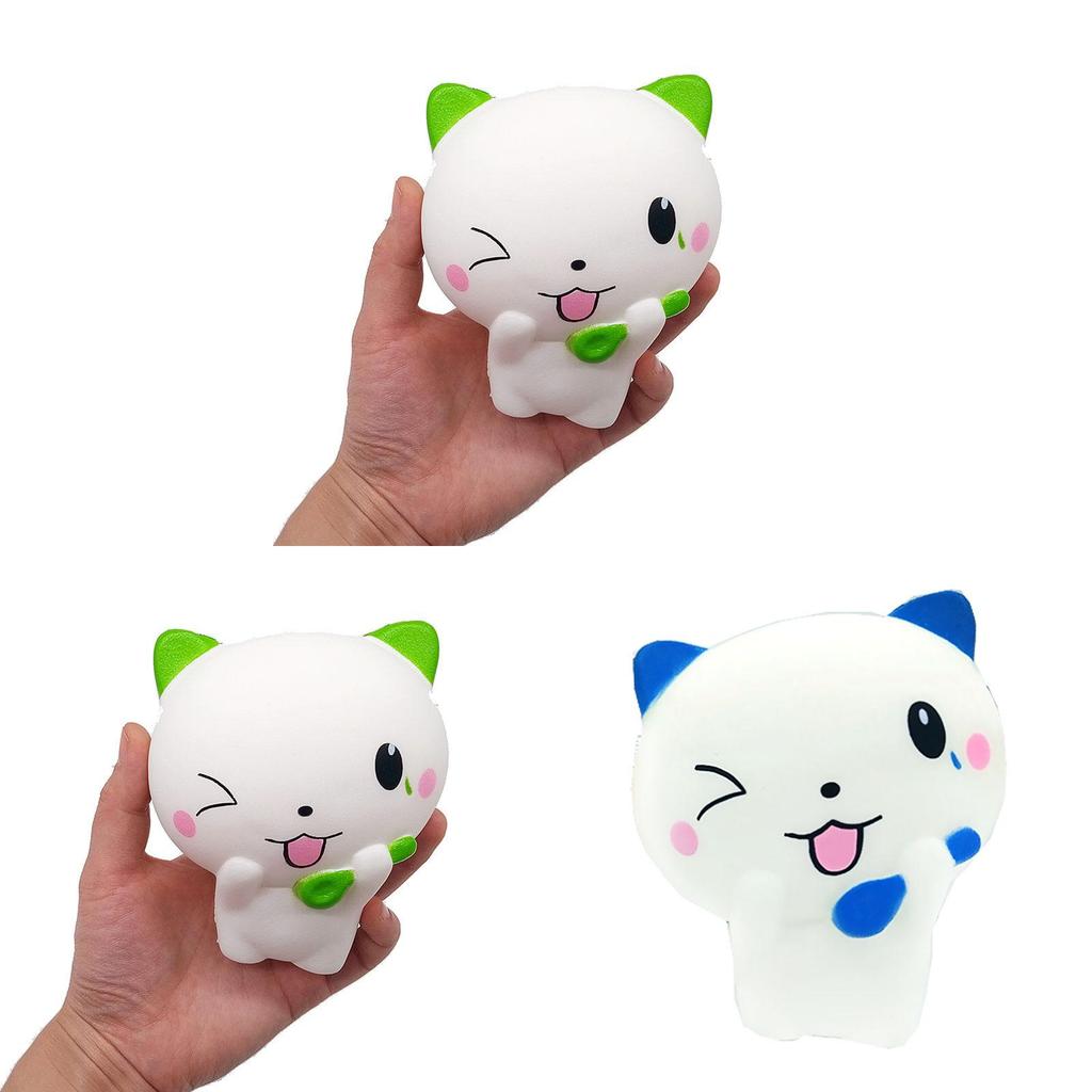 Милая кошка-игрушка для снятия стресса из материала PU-пена для офиса и домашнего декора