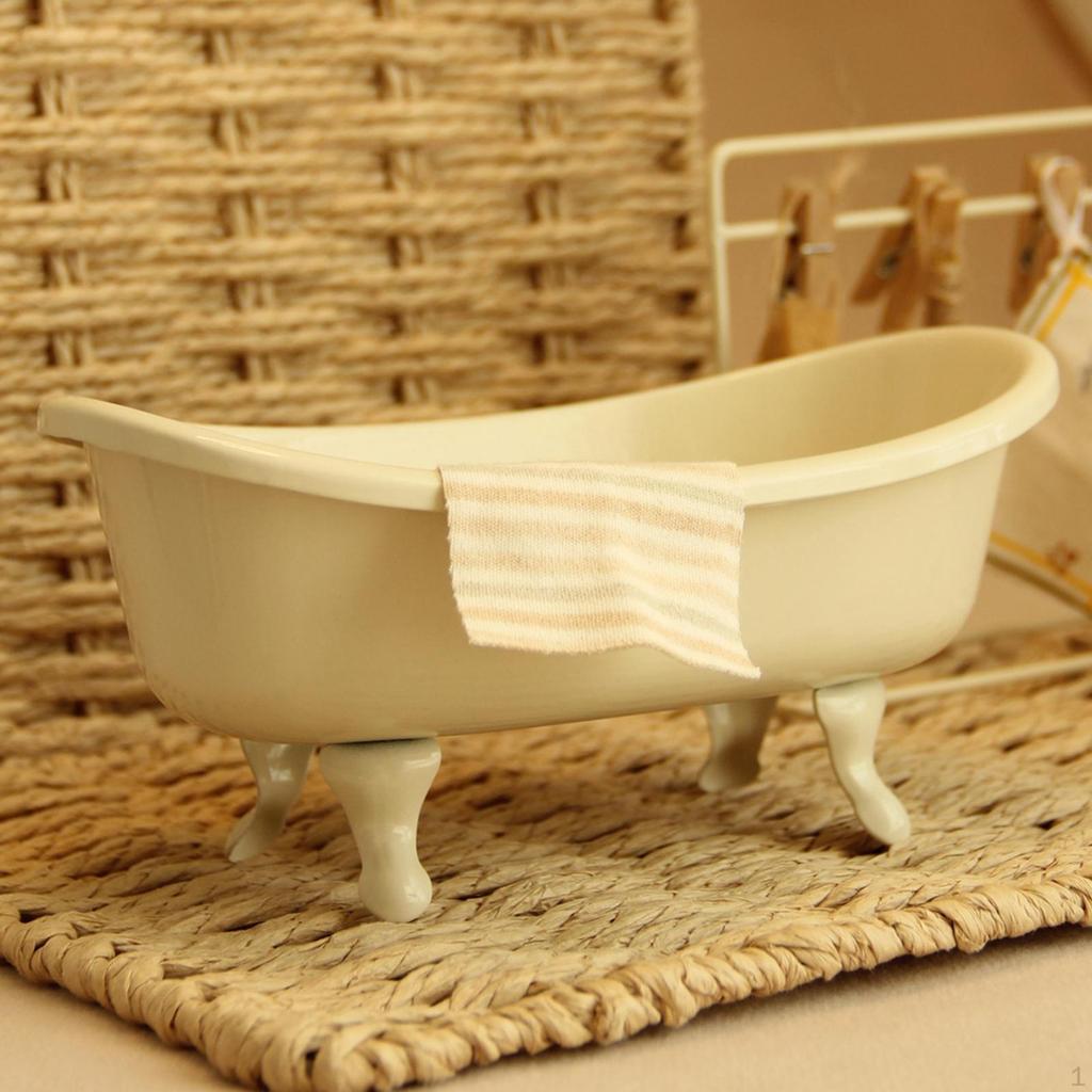 1/12 Аксессуары для ванной комнаты Мини-ванна для кукольного домика