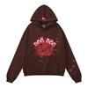 Sp5der Hip Hop Style Puff Print 555555 Graphic Hoodie Unisex Oversized Long Sleeve Sweatshirt Fall