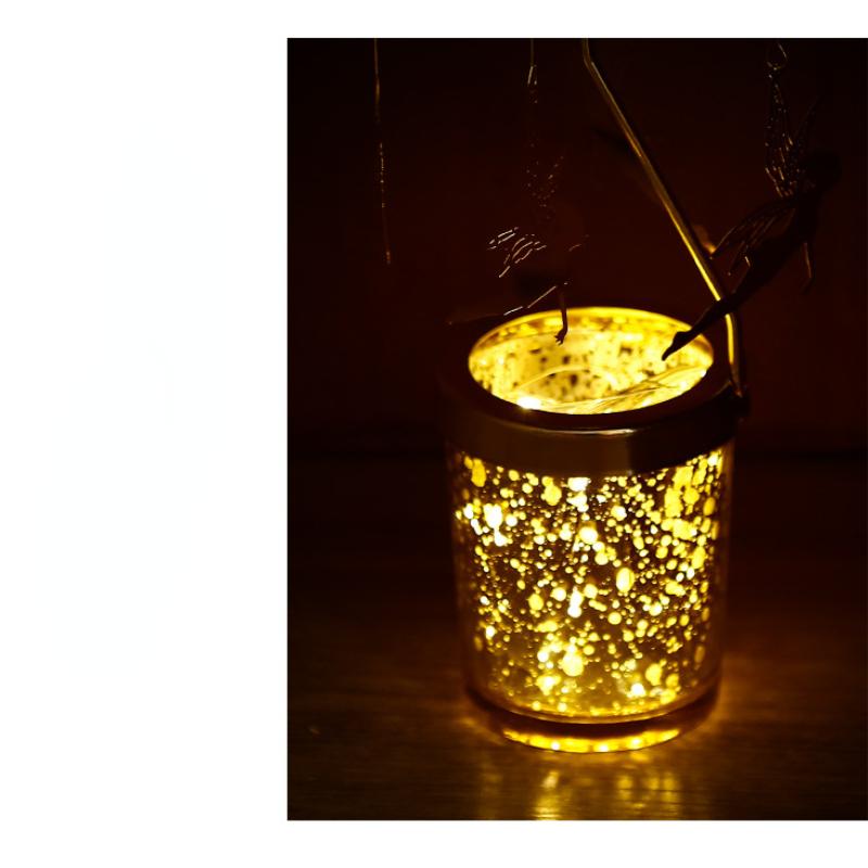 European Style Walking Lantern Rotating Candlestick Aromatherapy Table American Simple Modern Girl Iron Glass Candlelight Dinner Props