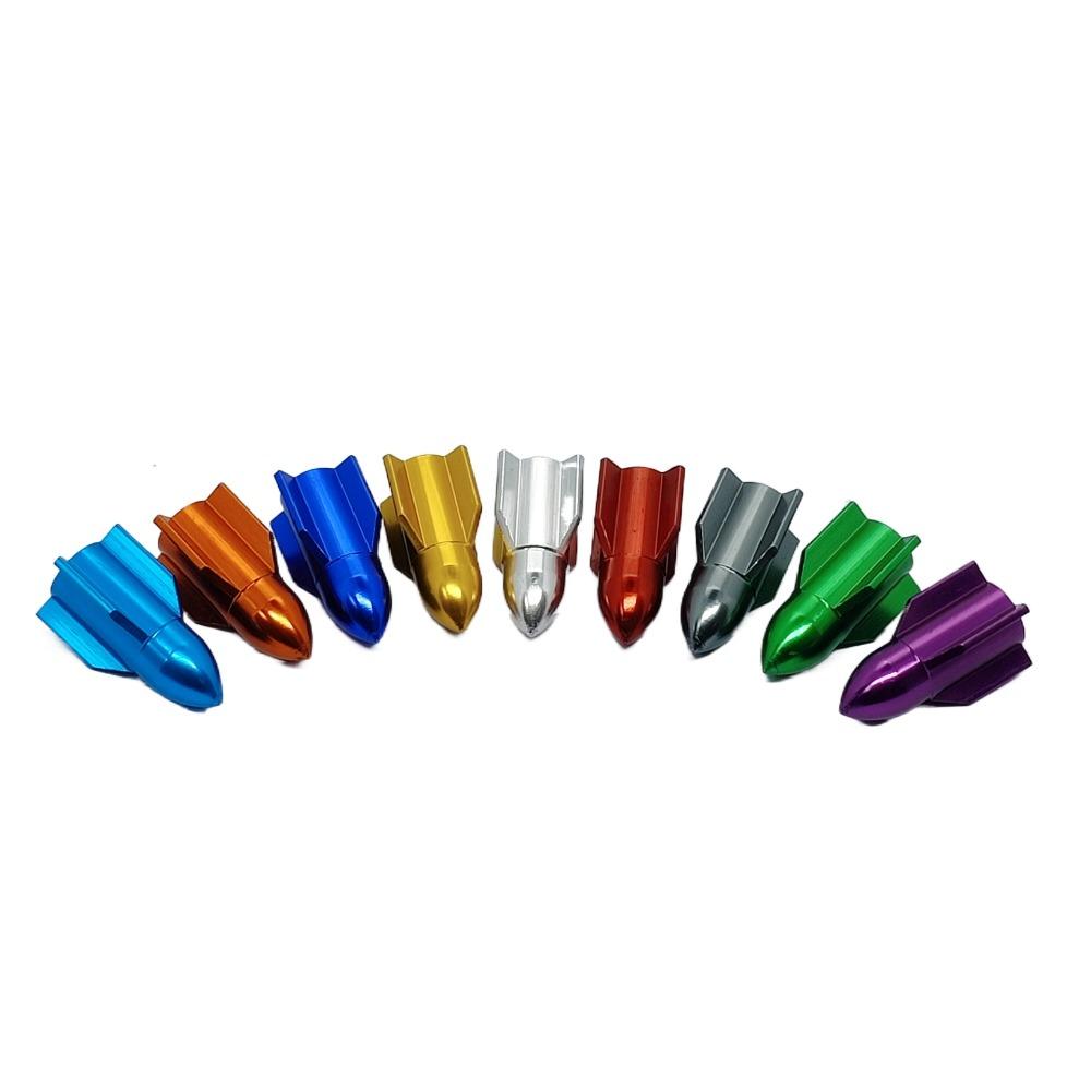 Aluminum Zinc Zinc Alloy Car Tire Valve Cap Multicolor Aluminum Tire Valve Stem Caps Bike