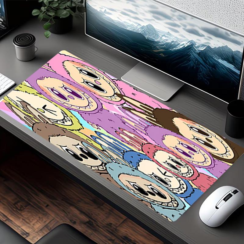 Labubu Print Mouse Pad, for Keyboard Pad Laptop PC Mat for Office Home Use, Desk Decor, Perfect Birthday Gift for Gamers