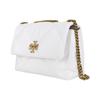 Tory Burch Kira Chain Shoulder Bag Flap Closure Napa Leather Crossbody Women bags White 154706-100