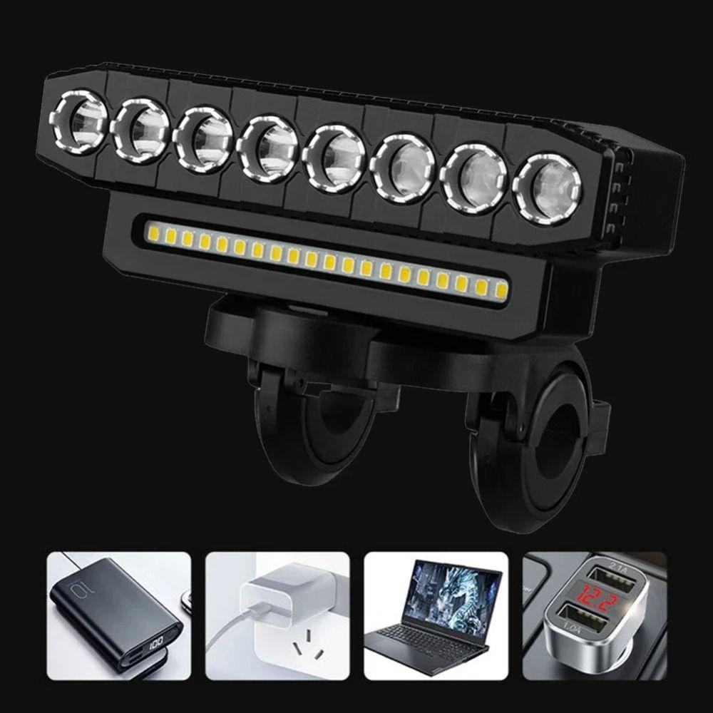 Waterproof Bicycle Bell Light High Brightness Cycling Headlights Bicycle Front Light Outdoor