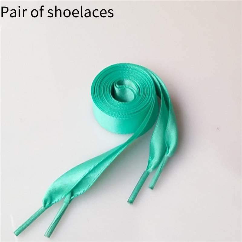 Colorful Polyester Ribbon Shoe Lace For Sneakers Satin Candy Color Flat Lace