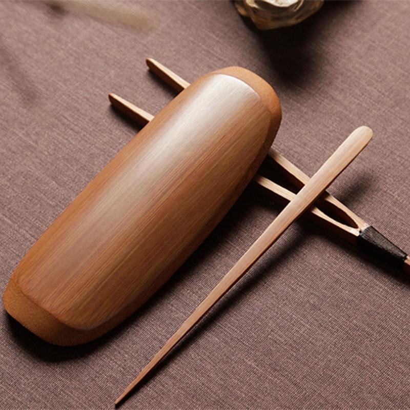Traditional Chinese Teas Ceremony Set 3 Bamboos Tool With Intricate Carvings For Precise Brewing Family Gatherings And Cultural Display
