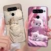 For LG V40 V50s V35 ThinQ LG V8X ThinQ V30 2017 Phone Case Soft TPU Bumper Back Cover Cool Cartoon Luxury Butterfly Flower Funda