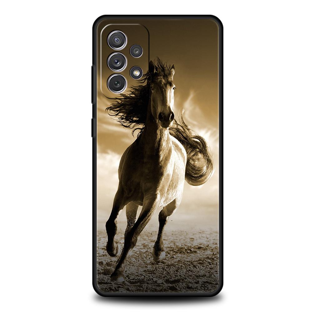 Силиконовый чехол с изображением лошади для Samsung Galaxy A32 A52 A13 A22 A72 A51 A71 A41 A11 A31 A21S 5G Роскошный чехол-бампер для телефона Funda Сумка