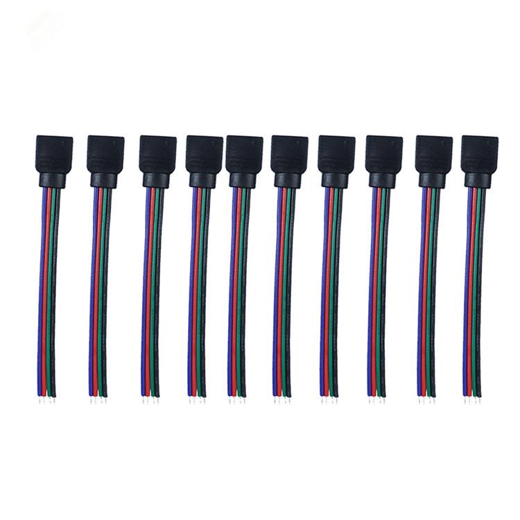 Коннектор для RGB LED ленты в наличии: 4-контактный шлейфовый кабель с контактами - Разноцветный