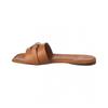 Salvatore Ferragamo Ferragamo Leah Ornament Leather Sandal Brown