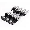 8 Pcs Chamfer Wood Plug Cutter Straight & Tapered Taper Claw Type Drill Bits