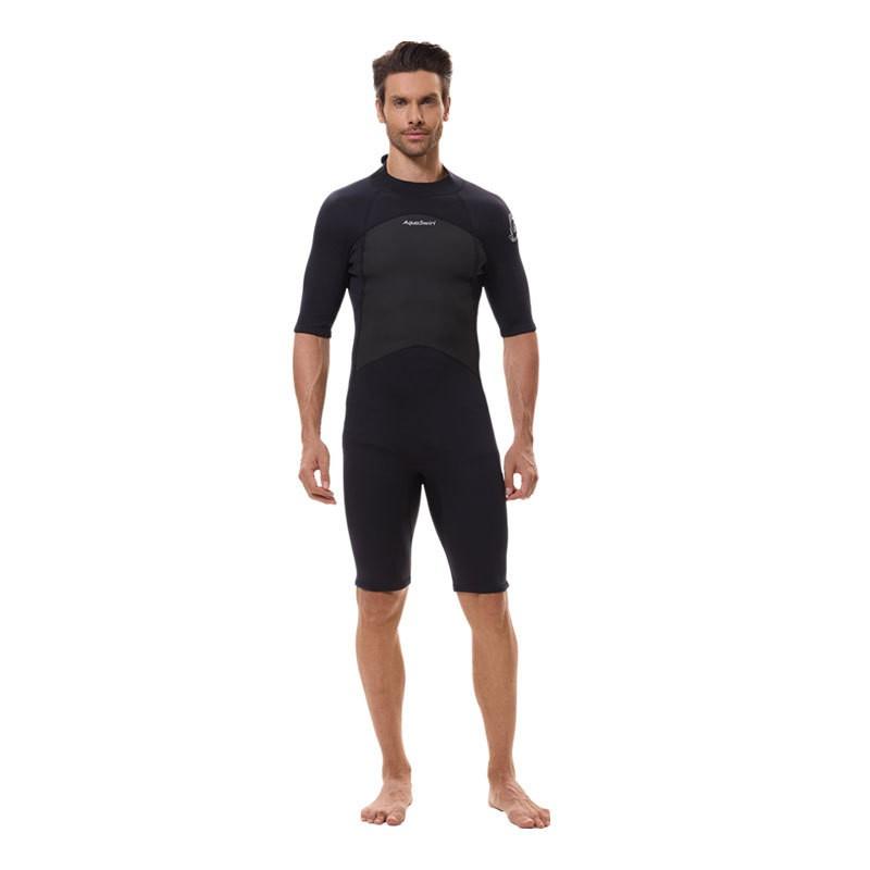 Mens Short Sleeve Wetsuit Snorkeling Surfing Swimming Quick Dry Neoprene Rash Guard Fall Winter