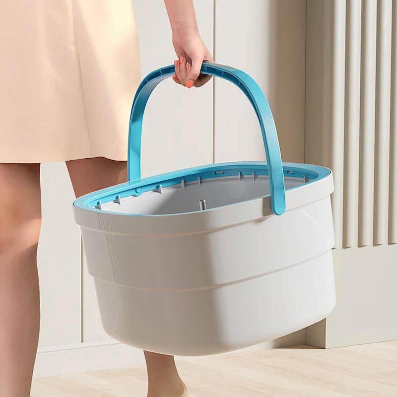 360 Degree Rotating Mop and Bucket Set Hands-Free Squeeze Floor Mop Absorbing Flat Spin Cleaning Mops Household Cleaning Tools