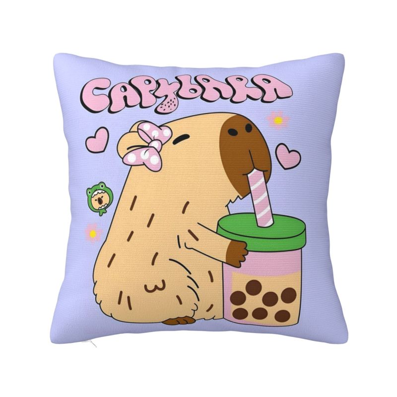Custom Funny Colourful Capybara Printed Pillow Case xcm Decoration Nordic Outdoor Cushions Square Pillowcase