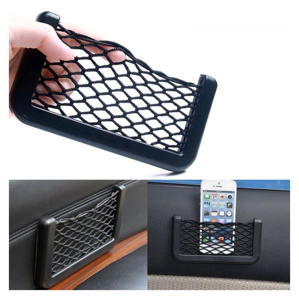 Probable Mesh Resilient Vehicle Car Storage Pocket Car Hanging Ornament Mesh Storage Bag Net Bag