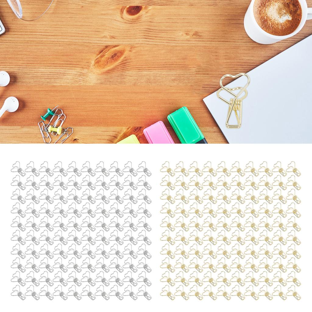 100 шт. клипсы в форме сердца с длинным хвостом металлические железные полые мини-зажимы для D