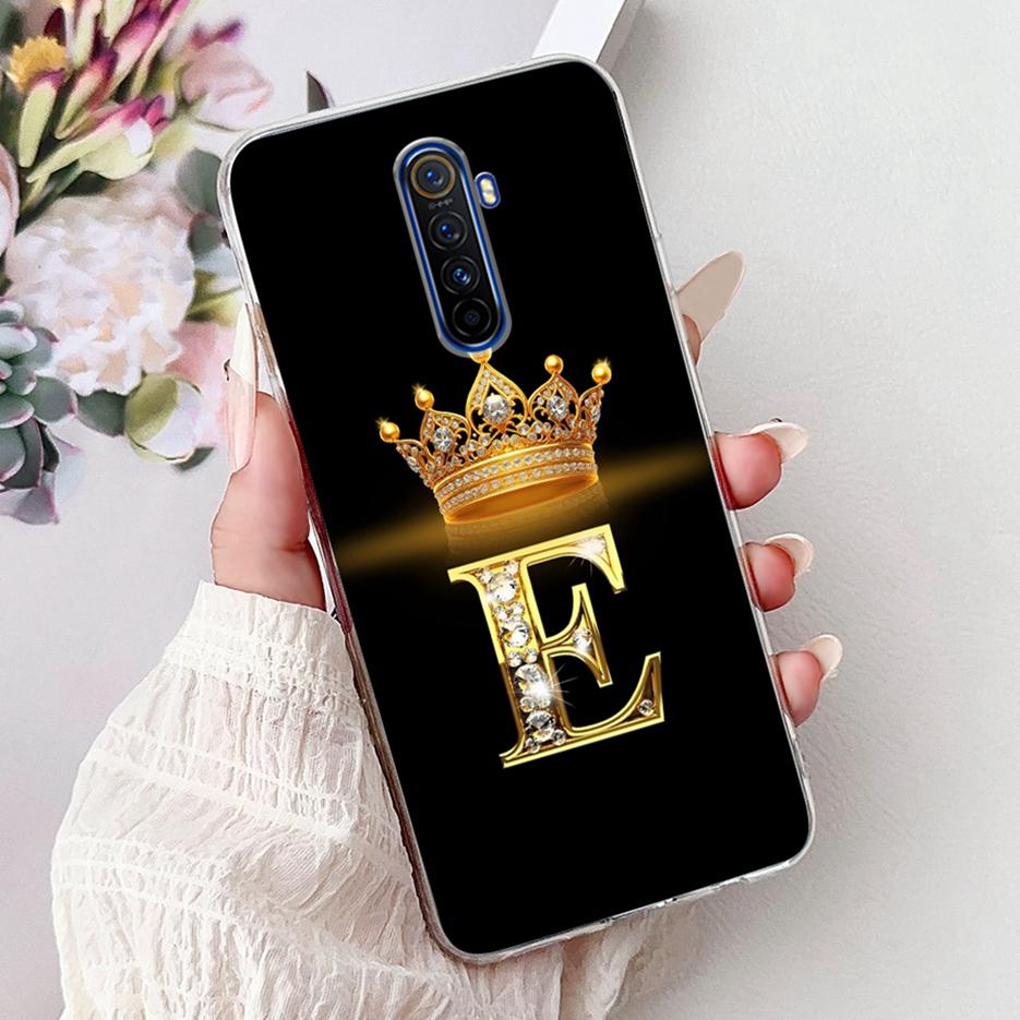 For Realme X2 Pro Case RMX1931 Luxury Crown Letters Phone Cover For Realme XT X 2 Pro RealmeX2 RealmeXT Case Soft Silicone Shell