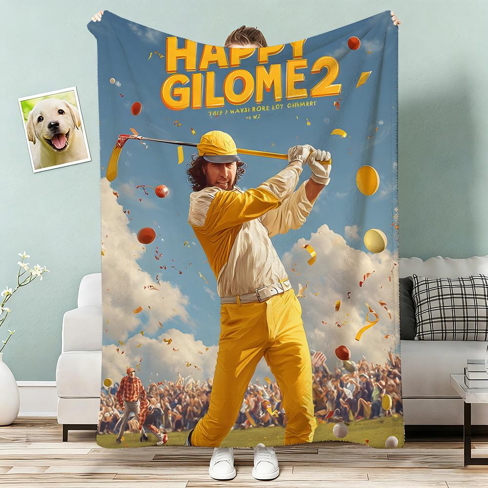 Happy Gilmore Throw Lightweight g Flannel Blanket Soft Skinfriendly for Summer Cooling