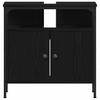 Bathroom Furniture Set 4 pcs Black Oak Effect Wood Based Material