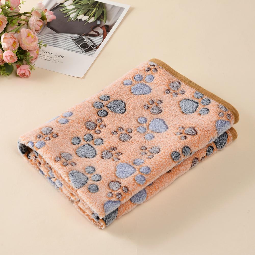 Одеяло для собак с принтом лапы для маленьких и больших собак, кошек, теплые дорожные автомобильные одеяла, домашний диван-кровать, коврик для французского бульдога, чихуахуа, матрас для домашних животных