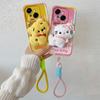 KEYSION Милый 3D мультяшный плюшевый чехол для TECNO Spark Go 1 Go 2025 со шнурком, силиконовый противоударный чехол для телефона Tecno Pop9 4G