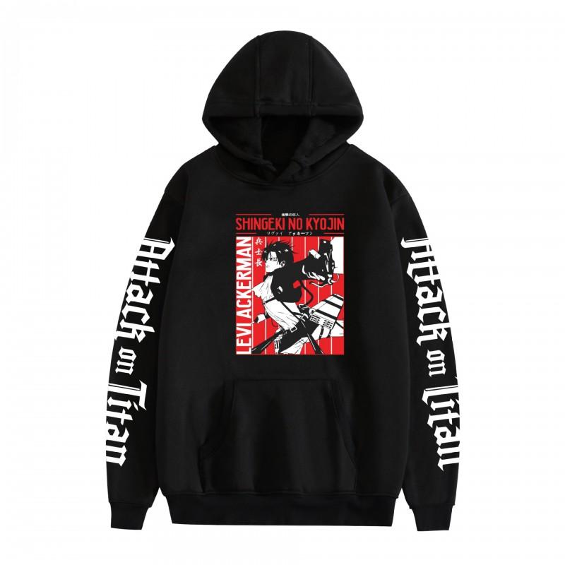 Attack On Titan Anime Hoodie Loose Fit Pullover Sweatshirt Teens